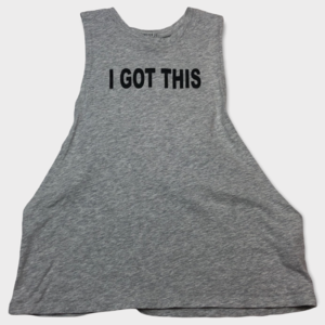 Forever21 Gray I Got This Sleeveless Crop Top Women’s Size XS